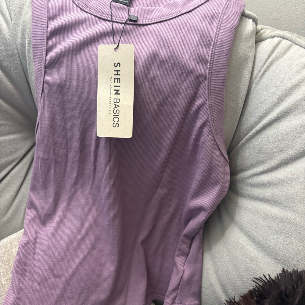 SHEIN Basics Lavender Tank Top